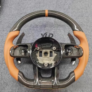 Volant pour Benz <span class=keywords><strong>AMG</strong></span> GT CLA GLB 35 45 GLB GLE 53 <span class=keywords><strong>63</strong></span> <span class=keywords><strong>AMG</strong></span> GT S <span class=keywords><strong>4MATIC</strong></span> en fibre de carbone véritable - Product Image 2