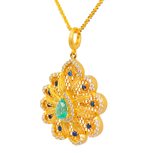 Charmes en forme de fleur en argent 925 plaqué or 18 carats de UM Jewelry, modernes, pour hommes et femmes, à porter au quotidien, pour un mariage, un anniversaire - Product Image 3