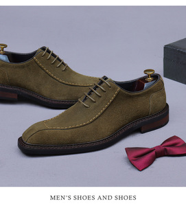 รองเท้าหนังแท้บุรุษ งานแฮนด์เมด รองเท้าหนังแฟชั่น รองเท้าลำลองแบบผูกเชือก รองเท้าแต่งงาน รองเท้าหนังบุรุษแบบทางการและแบบอ็อกซ์ฟอร์ด - Product Image 2