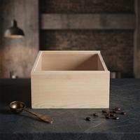 Boîte de rangement en bois faite à la main recouverte de ruban adhésif transparent, couleur personnalisée, style américain, durable, éco-responsable, multifonctionnelle, vaisselle