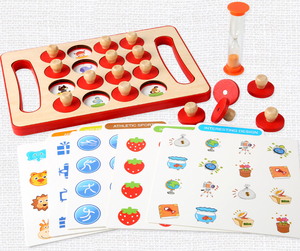 Desarrollo intelectual de madera Montessori para niños, juguetes educativos para edades tempranas, portátil, juego de mesa de memoria matemáticas - Product Image 5