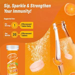 วิตามินซีปราศจากน้ำตาลบวกแท็บเล็ตสังกะสี D3ฟู่สำหรับการสนับสนุนภูมิคุ้มกัน-แท็บเล็ตที่มีฤทธิ์สูงวิตามินซี1000มก. - Product Image 3