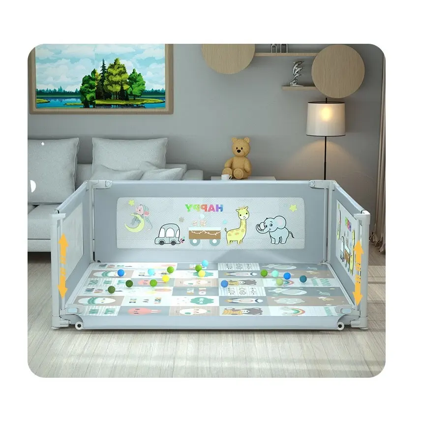 Faltbarer Indoor Baby Play Sicherheits zaun Factory Supply Neuestes Design Top Qualität Modern mit Toren für Kinder Laufs tall