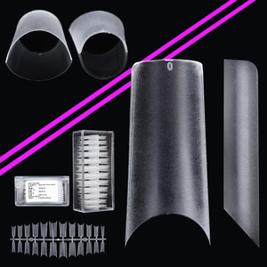 2024 Hot Siêu Mỏng Móng Tay Nghệ Thuật Thiết Kế Giả Móng Tay Mẹo Nửa Bìa Salon Pháp Nhân Tạo 500Pcs Chuyên Nghiệp ABS - Product Image 1