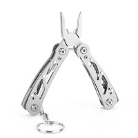 Couteau de poche portable 13-en-1 en acier inoxydable avec porte-clés dans un sac Oxford, pinces multifonctions pour bricolage et survie en extérieur
