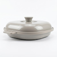 Mikrowellen-Backform Grill Multifunktionale Backschale mit Griff und Deckel Geeignet für Heimische Mikrowellen-Zubereitung