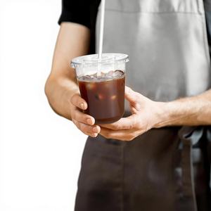 Gobelets jetables biodégradables et recyclables en PET/PLA, sans BPA, écologiques, avec couvercles et pailles, 14 oz, pour boissons froides et café glacé, lot de 50 - Product Image 1