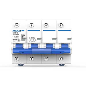 4-полюсный миниатюрный выключатель ANDELI ADB3-125-4P переменного тока 1000 В 20А утечки земли 100 В Номинальное напряжение - Product Image 1