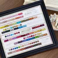Collection de 56 couleurs de vernis gel effet œil de chat avec nuancier, perles de verre cristallines, kit de vernis gel pour nail art, prix d'usine pour salon de beauté