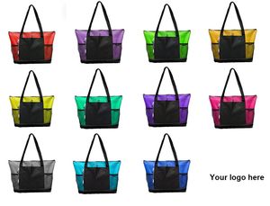 Multicolour Zipper Office <strong>School</strong> <strong>Bag</strong> Heavy Duty Mesh Pockets 600d Polyester Walker <strong>Tote</strong> <strong>Bags</strong> - Product Image 2