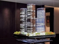 Maquette architecturale de style moderne et modélisation à l'échelle de bâtiments en 3D pour les projets de construction et la conception d'appartements