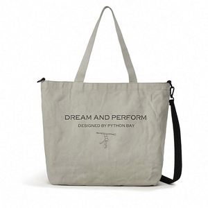Wholesale Cotton Shopping Canvas Fashion Eco Friendly Custom Logo Cotton Canvas Tote <b>Bag</b> for Shopping with Shoulder Strap - Product Image 1
