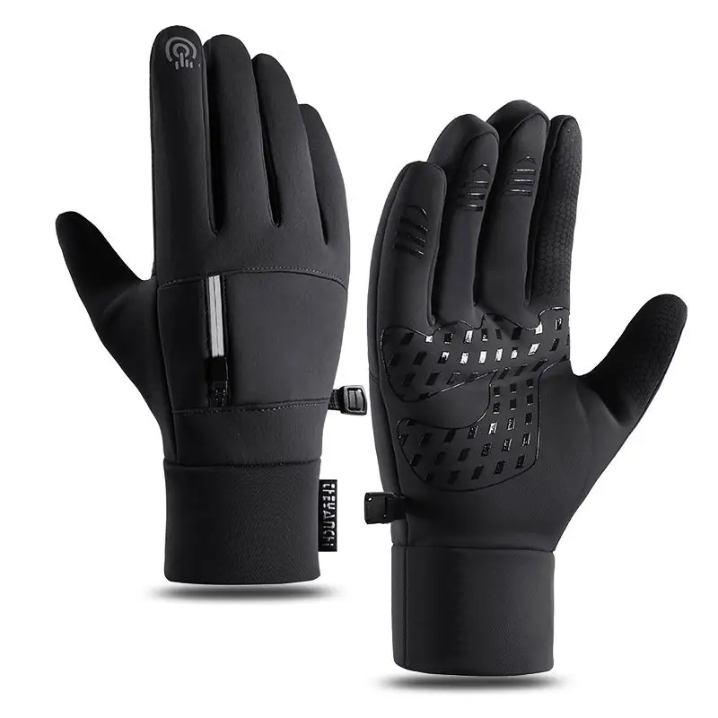 Winter Outdoor Sports Ski Cycling Gloves Waterproof Warm Velvet Thickened Fishing Touch Screen Gloves