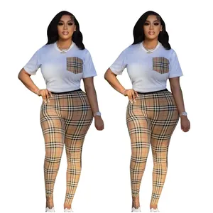 BNQ6099- New Arrival Designer Two-Piece Set Fashion Brand Crew Neck Top+Pants Set Women Girls