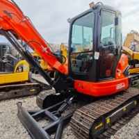 Mini-excavatrices compactes d'occasion Kubota U55-4 de 5 tonnes, origine Japon, en bon état et à prix avantageux, à vendre