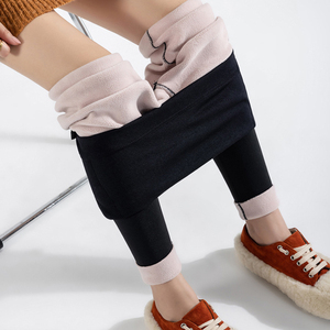 Leggings d'hiver pour femmes enceintes de grande taille avec pantalon requin en polaire épaisse Pantalon de maternité <span class=keywords><strong>chaud</strong></span> en polaire d'agneau - Product Image 5