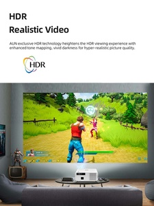 Proyector LCD Google GTV Home Theater Cinema, Videoproyector a Prueba de Polvo de Tiro Corto, Alto Lumen, para Uso Diurno, FHD, DVD, AUN U001 - Product Image 4