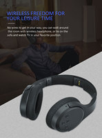 Casque TV sans fil 2,4G+BT avec base de charge et émetteur 2-en-1 et HDMI ARC