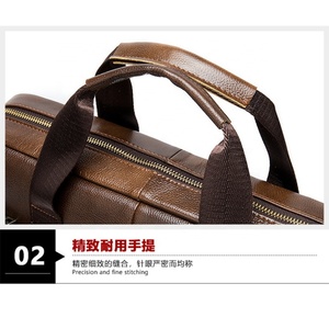 <b>Leather</b> Men Messenger Shoulder Cross Body Bag Genuine <b>Leather</b> <b>Briefcase</b> Men's Fashion Laptop Bags - Product Image 5