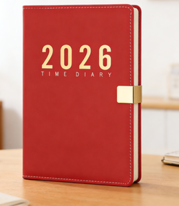 Agenda tamaño A5 con impresión de fechas diarias, semanales y mensuales, cubierta de cuero PU, agendas, diarios, cuadernos personalizados 2026 - Product Image 1