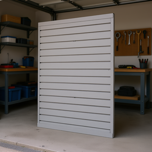 Panel de Revestimiento de PVC Gris de 4 x 4 Pies, Panel de Pared Modular para Almacenamiento y Exhibición, para Uso en Garajes y Hogares - Product Image 2