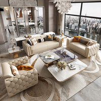 Canapé modulaire en cuir de luxe KENVY 1-4 places pour hôtel, villa, appartement et bureau à domicile