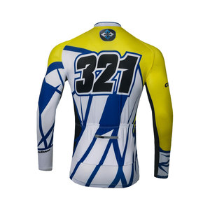 Full Sublimation Cycling Jersey UPF50+ Anti UV <b>Road</b> MTB Bike Riding Top Men Professional Racing Bicycle Jersey with <b>Back</b> Pocket - Product Image 3