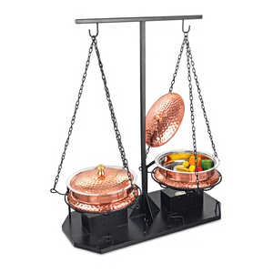 Chauffe-plat en métal de style moderne pour la décoration de dessus de table de buffet de fête de mariage - Product Image 1