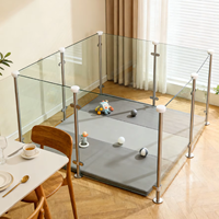 Rampe en verre feuilleté anti-éclats et anti-enfants, style contemporain, pour salle de bain, sécurité, utilisation extérieure, installation DIY, escaliers, balcons