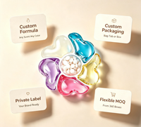 Lessive en capsules 6-en-1 en forme de fleur 10g, haute concentration, marque distributeur, vente en gros en vrac, usine OEM