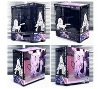 VK03 Shark Gura Vertical ATX/Micro-ATX Aluminum Alloy Gaming Computer Case with Side Panel Window Spcc Material