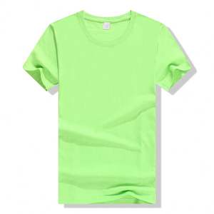 เสื้อยืดคอกลมแขนสั้นผ้าทอสีพื้นทรงหลวมโลโก้ออกแบบได้ตามต้องการ - Product Image 3