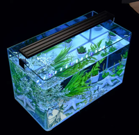 Lampe LED 380 mm à 3 vitesses, changeant de couleur et à intensité variable, très populaire pour aquarium de corail, aquarium en verre de salon et poissons tropicaux