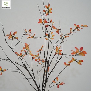 2024 automne haute qualité artificielle 89cm branche de brindille sèche avec feuilles de soie Faux longues vignes décoration horticole - Product Image 6