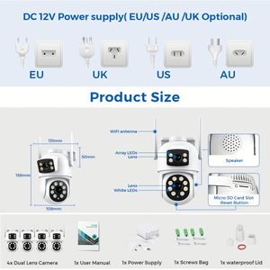 Système d'alarme de sécurité extérieur à capteur de mouvement et d'ouverture, sans affichage, avec serrure cylindrique anti-effraction, auto-surveillance pour la maison - Product Image 6