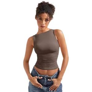 Новый Уникальный Матовый жилет для летних красоток, американская и европейская одежда, майка для женщин, футболки - Product Image 5