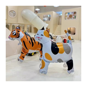 Nouveau dessin animé 4D auto-debout sur roues Animal feuille ballon fête anniversaire décoration marche animaux ballons - Product Image 1