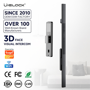 UIELOCK VXF-9 Large Handle Keyless Entry Home Security <b>Smart</b> Lock Tuya 3D Face Recognition Palm Vein Full-Automatic VXF-9 VXF-9 - Product Image 1