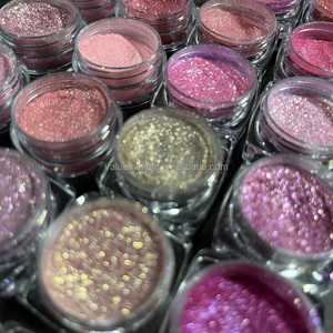 กลิตเตอร์ประกายแวววาวผงทาเล็บสีชมพูแวววาวผงอายแชโดว์แบบหลวมแบบวีแกน - Product Image 2
