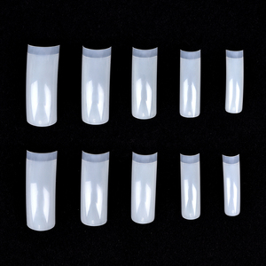 100 faux ongles carrés extra longs en ABS, couvrance partielle naturelle, pour une extension de manucure durable - Product Image 5