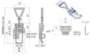 Trên Bán Oxit Màu Đen Tấm Kim Loại Bóng Chốt Snap Trong Mạ Kẽm Kim Loại Mùa Xuân Nạp Chuyển Đổi Latch Hasp Khóa Trung Quốc Kim Loại Latch Vòng - Product Image 6
