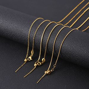Adjustable <b>Needle</b> Clasp Chain | 18K Gold Plated Stainless Steel Universal Clavicle Chain for Necklace Making - Product Image 6