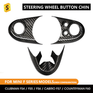 Cubierta de Lujo para el Marco de Botones del Volante en Fibra de Carbono Real para <span class=keywords><strong>MINI</strong></span> Clubman F54 F55 F56 F57 F60 - Product Image 2