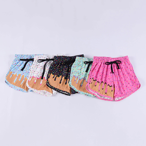 Custom Boutique Summer Ice Cream Drip Sprinkles Athletic Wear Little Girls Children's Shorts Casual Yoga Kids Clothes New Styles - Product Image 1