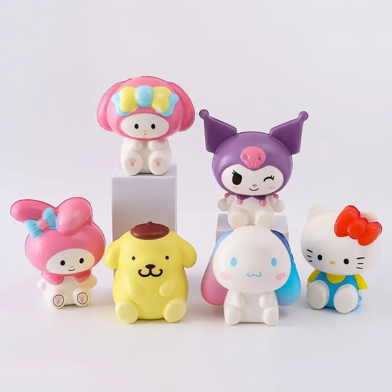 PU yavaş ribaund Sanrio sanmi bebek şekli stres topu Squishy yumuşak sıkmak oyuncaklar masaüstü dekorasyon Fidget oyuncak stres rahatlatıcı