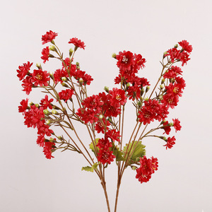 5 têtes de fleurs artificielles Lewisia en soie, haute simulation, accessoires de décoration pour mariage et maison - Product Image 2