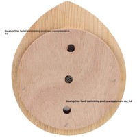 Desain Modern Jendela Transom Kayu Solid dengan Termohigrometer Elektrik, Aksesori Ruang Sauna Tetesan Air Suhu Tinggi Blue Dolphin