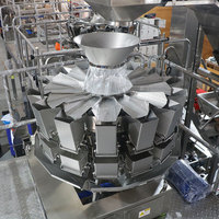 Machine d'emballage automatique de grains de café avec peseuse multi-têtes, système de formage, remplissage et scellage vertical pour usine de café
