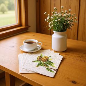 Servilletas de Pulpa de Madera <span class=keywords><strong>Virgen</strong></span> Impresas a Color Personalizadas de Fábrica, Toalla de Papel con Patrón de Castaña Peluda para Fiestas y Restaurantes - Product Image 2