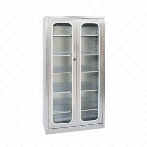 Gabinete Médico de Acero Inoxidable de 2 Puertas con Cerradura de Llave, Gabinete de Almacenamiento para Hospital - Product Image 5